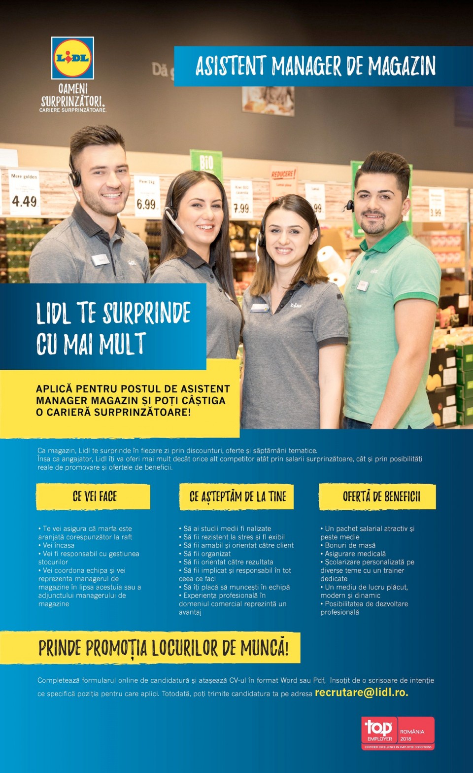 Asistent Manager Magazin Negresti Oas F M Lidl Romania Srl