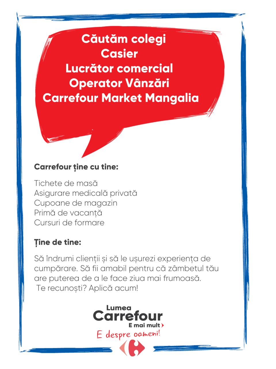 Căutăm Colegi Pentru Carrefour Market Mangalia Columbus