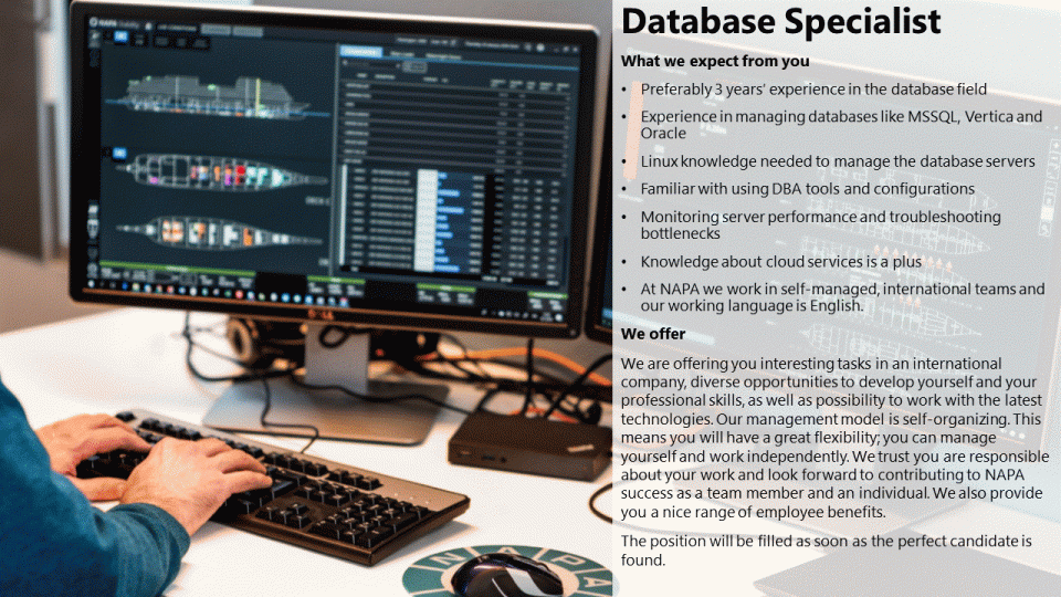 Database Specialist S C NAPA Romania S R L Aplica Pe EJobs 