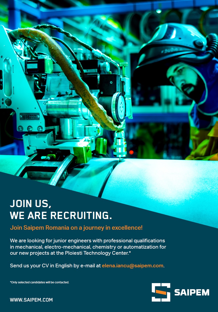 Junior Engineer (Welding Technology/NDT/Coating), SAIPEM Romania